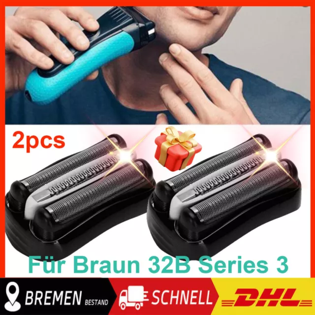 2er Scherkopfkassette Für Braun 32S Series 3 Kombipack 3040s,3030s,3050cc,395cc