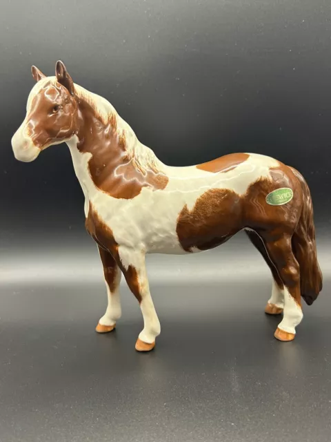 BESWICK HORSE SKEWBALD PINTO PONY 1373 2nd VERSION PERFECT BEAUTIFUL