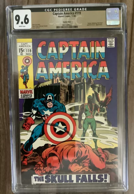 Captain America #119 (1969)  -  CGC 9.6  -  White Pages  -  Suscha News Pedigree
