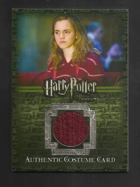 Artbox Emma Watson Authentic Screen Worn Costume Card Harry Potter Hermione