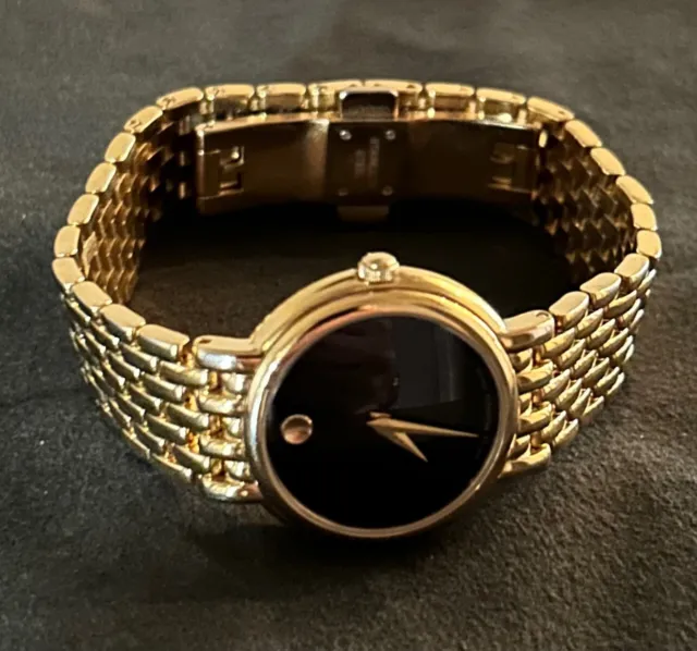 Movado Ladies Watch 88 A1 1835 Gold Tone 26mm Watch