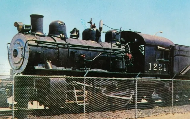Engine #1221 Southern Pacific R.R. Deming New Mexico Chrome Vintage Postcard