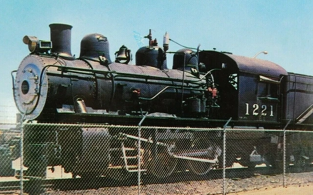 Engine #1221 Southern Pacific R.R. Deming New Mexico Chrome Vintage Postcard