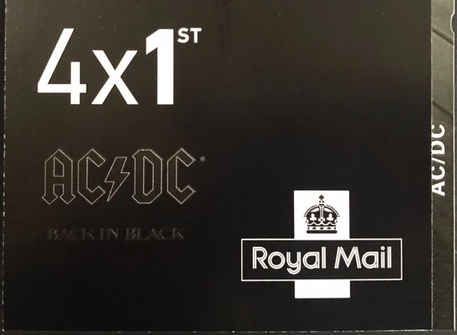 GB 2025 AC/DC Back in Black Special Stamp Booklet S/A mint, issue date ...