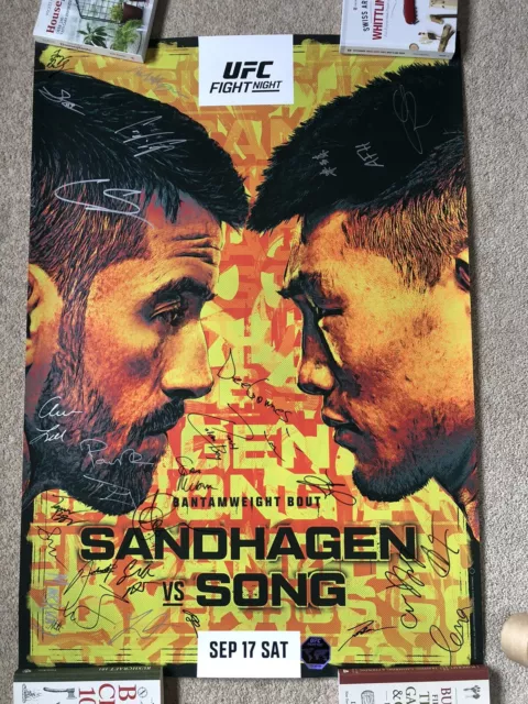 ufc signed event poster