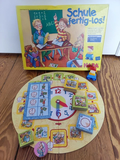 2x Spiel: HABA Schule fertig los + Wort für Wort / Einschulung Kinder Lernspiel