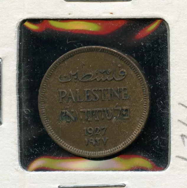 Palestine 1927 1 Mil High Grade  Coin As Shown