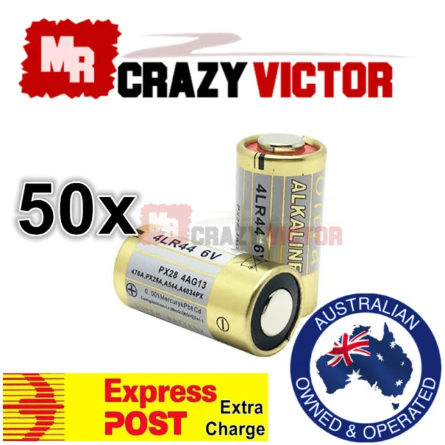50x 4LR44 6V Battery for Citronella Bark Dog Collar L1325 PX28A A544 V34PX 476A