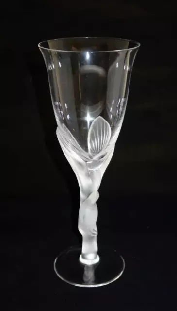 Igor Carl Faberge KISSING DOVES Water Goblet or Glass, 9 1/4" Tall, Frosted Stem