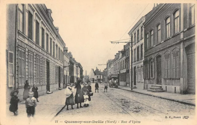 CPA 59 QUESNOY SUR DEULE RUE D'YPRES (cpa pas courante