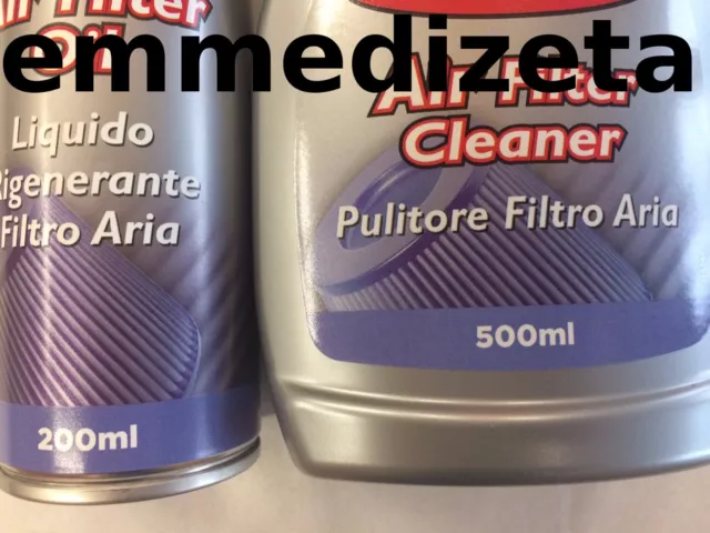 KIT PULIZIA PER FILTRO ARIA SPORTIVO Cotone KN K&N DETERGENTE 500 ml OLIO 200 ml