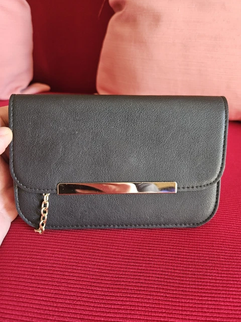 BORSA POCHETTE PRIMADONNA Nero Black E Oro Nuova EUR 16,99