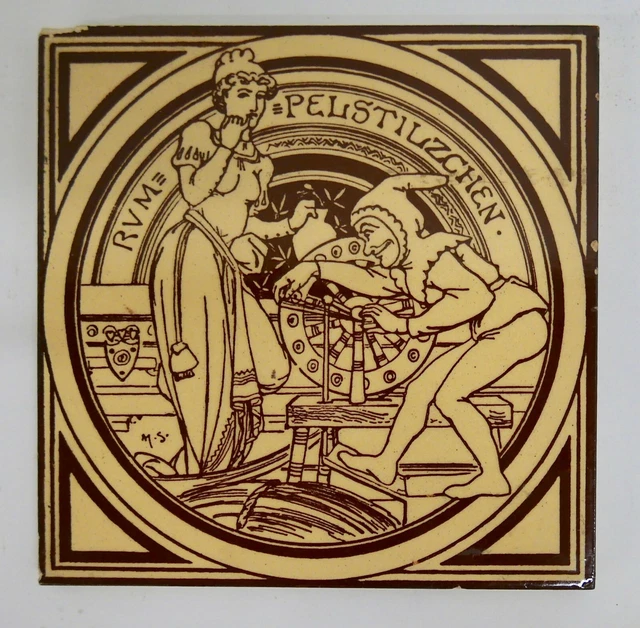 Mintons China Works Rumpelstilzchen  Antique Tile John Moyr Smith