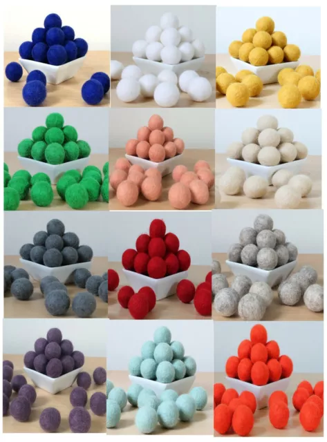 Choose Bright colors Pom Pom Felt Balls Nursery Garland making Christmas beads