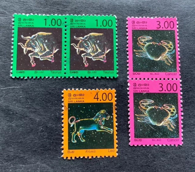 Sri Lanka 20? Zodiacs - 5 used stamps