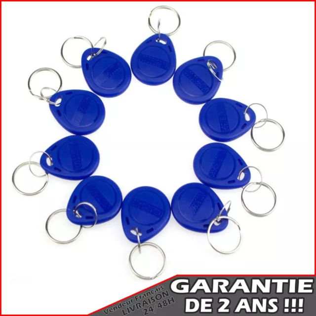 LOT 10 BADGES RFID 125KHz PORTE-CLÉS ENTRÉE PORTE CARTE NFC KEY TAG ID EM (127)