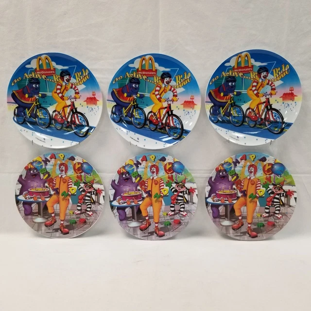 6 Vintage Ronald Mcdonald's Characters 9.5" Collectible Plates