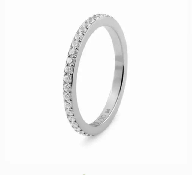 Swarovski Stone Signet Ring, White, Rhodium plating Size 55 5393186