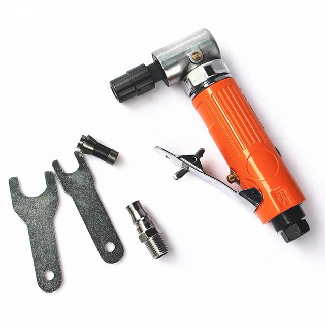 Air Angle Die Grinder 1/4 inch 90 Degree Pneumatic Grinding Polisher Rotation To