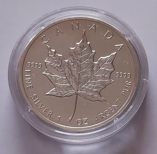 Canada 1 Oz 5 Dollars Maple Leaf 1989 Silber