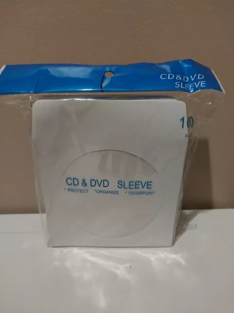 100 CD & DVD Sleeve Paper Clear Window And Flap Brand New