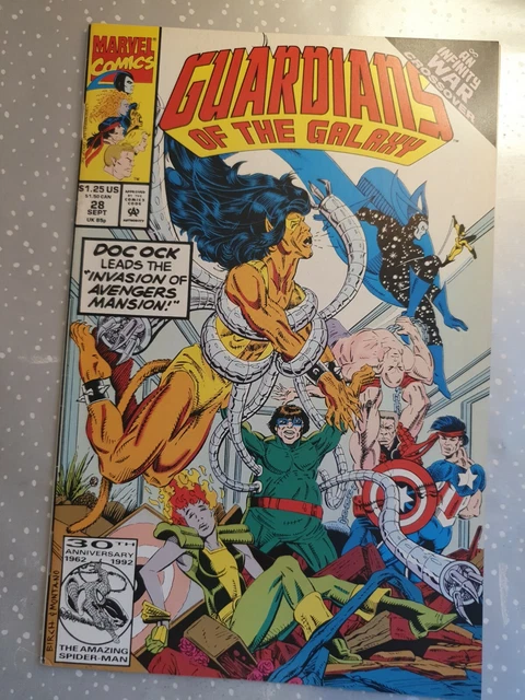 Marvel Comic - Guardians of the Galaxy vol 1 #28 - Sept 1992 - VFN infinity War