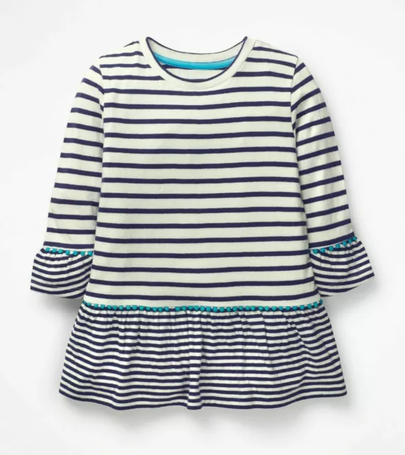 Mini Boden Girls Navy Blue Striped Top Sizes 2-3 up to 11-12 Years