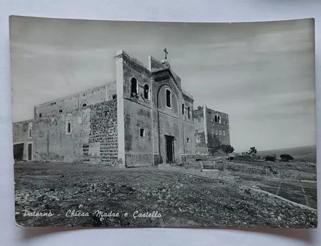 PATERNÒ ( CATANIA) Chiesa Madre e Castello , Vg 1953 F.g. Molto Bella