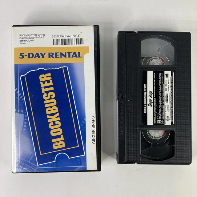 GINGER SNAPS VHS Blockbuster Rental Clamshell Case Horror EUR 45,91