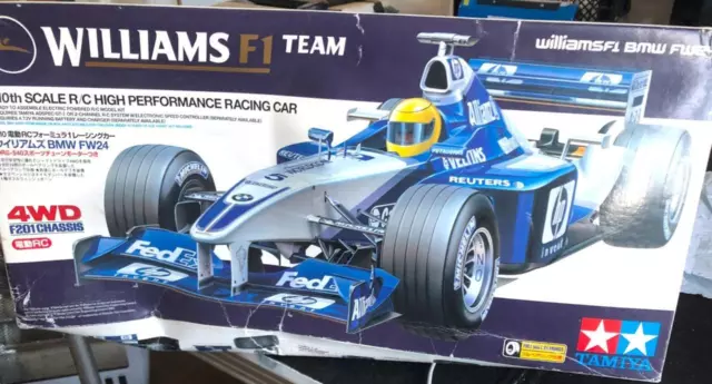 Tamiya  1:10  Radio Controlled F1 Williams Bmw Fw24 Sealed Parts No Controller]