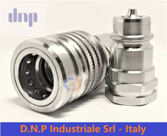 DNP Italy -Hydraulic Quick Couplings ISO A (7241-1 A)-1/2" BSPP Poppet Push-Pull