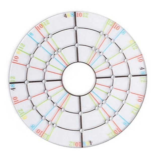 2 Righelli Rotondi Geometrici | Per Disegno Tecnico E Artistico | Goniometro 360° E Stencil Cerchi - Foto 4