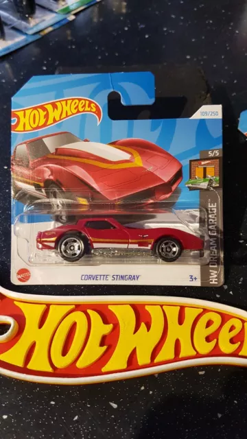 Hot Wheels ~ Corvette Stingray, Red, Short Card.  Lot's More NEW HW's Listed!!