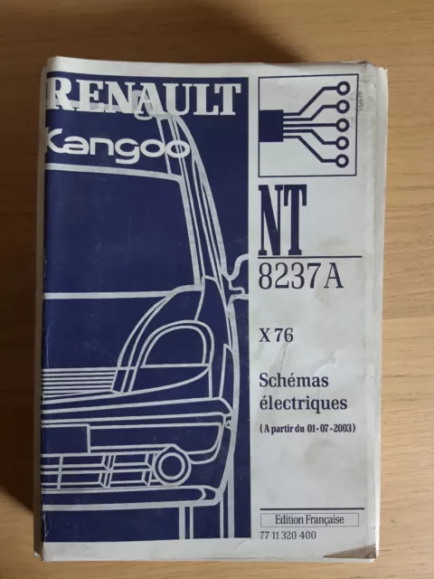 (336B) Manuel d'atelier RENAULT - Kangoo, Schémas électriques à partir de 2003.