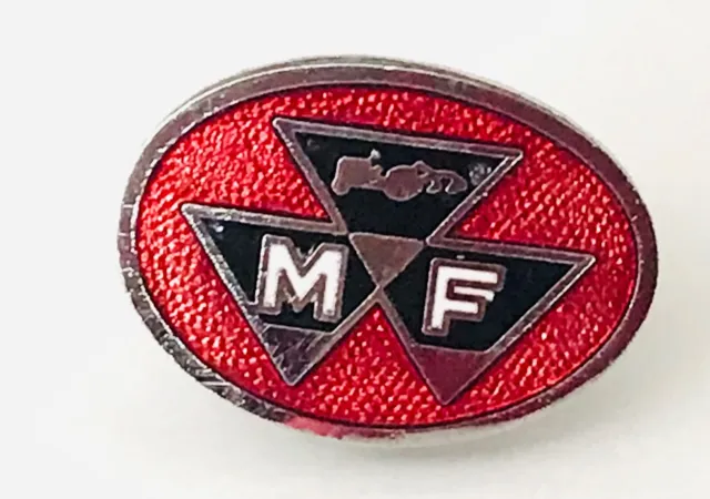 Vintage Massey Ferguson Hat Pin Enameled Red Black Tractor Farmers Lapel Pin USA