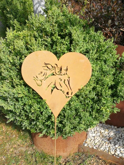 280 x 290mmSpine Decorative in Metallo da Giardino Nero Ruggine Decorativa Dell'asino Metal Decorazione Ruggine Animale Sagoma Arrugginita Può Essere Utilizzato Per la Decorazione del Giardino (asino