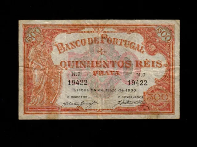 Portugal:P-72,500 Reis, 1900 * Banco de Portugal * VF *