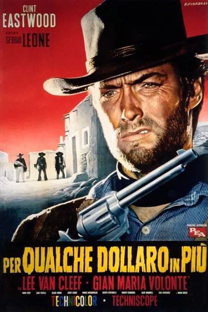 Poster Manifesto Locandina Cinema Stampa Vintage Clint Eastwood Sergio Leone