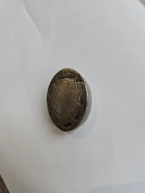 Rare Georgian silver navette shaped miniature snuff box