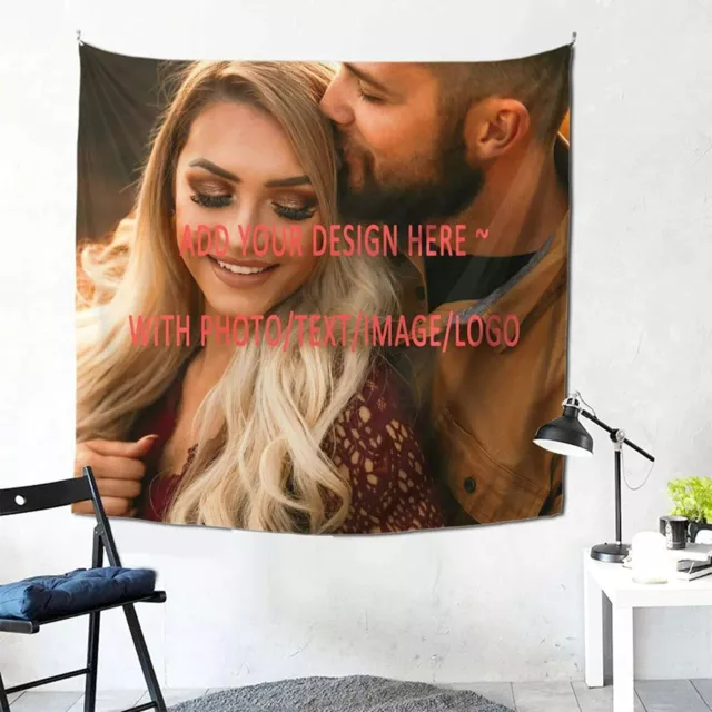 Customized Photos Collage Personalized Design Tapestry Wall Hanging for Room