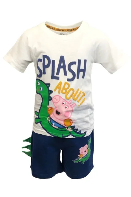 Peppa Pig Boys Outfit Kids Summer Character T Shirt and Shorts Set Baby Boys