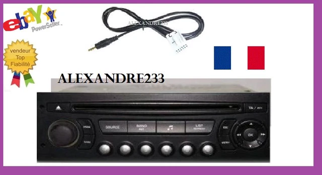 Câble Auxiliaire Adaptateur 12 Broches Pour Autoradio Citroën C2 RD4 - Neuf - Connexion Audio Externe