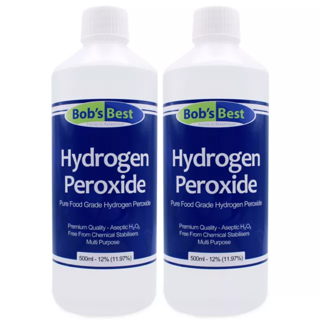 Food Grade Hydrogen Peroxide 12% Solution Unstabilised & Additive Free - 1 Litre