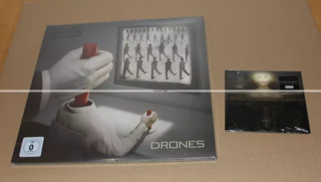 Muse - drones DELUXE 3 volets vinyl rouge + cd 2 titres - LOT NEUF / SCELLE