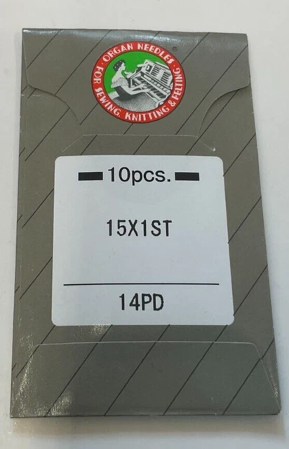 AGUJAS DE MÁQUINA DE BORDAR ÓRGANOS - 15x1ST - 14PD--(10 PIEZAS)