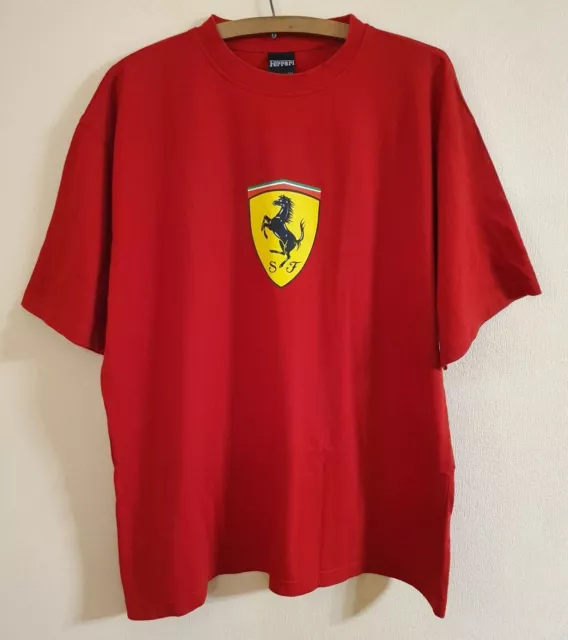 2000 Scuderia Ferrari Formula One Team F1 Maglietta da uomo vintage rossa...