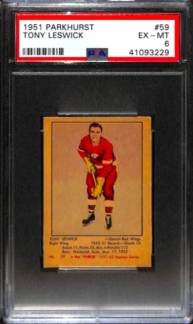 1951 Parkhurst #59 Tony Leswick Psa 6 41093229