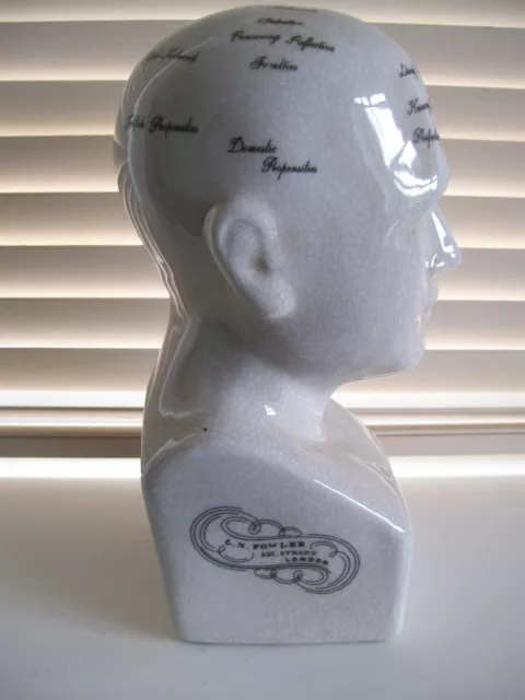 Antique Design Pottery Phrenology Head L N Fowler Student Psychology Psychiatry 3