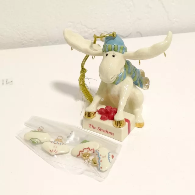 LENOX 2008 Marcel MOOSE Christmas Ornament Celebrate Christmoose Noel Xmas READ