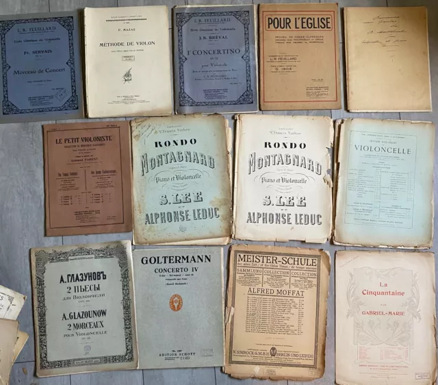 Lot 52 partitions anciennes de Violoncelle